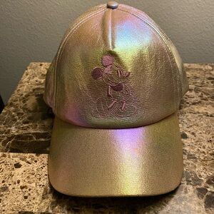 Disney Mickey Mouse shimmery light pink baseball hat